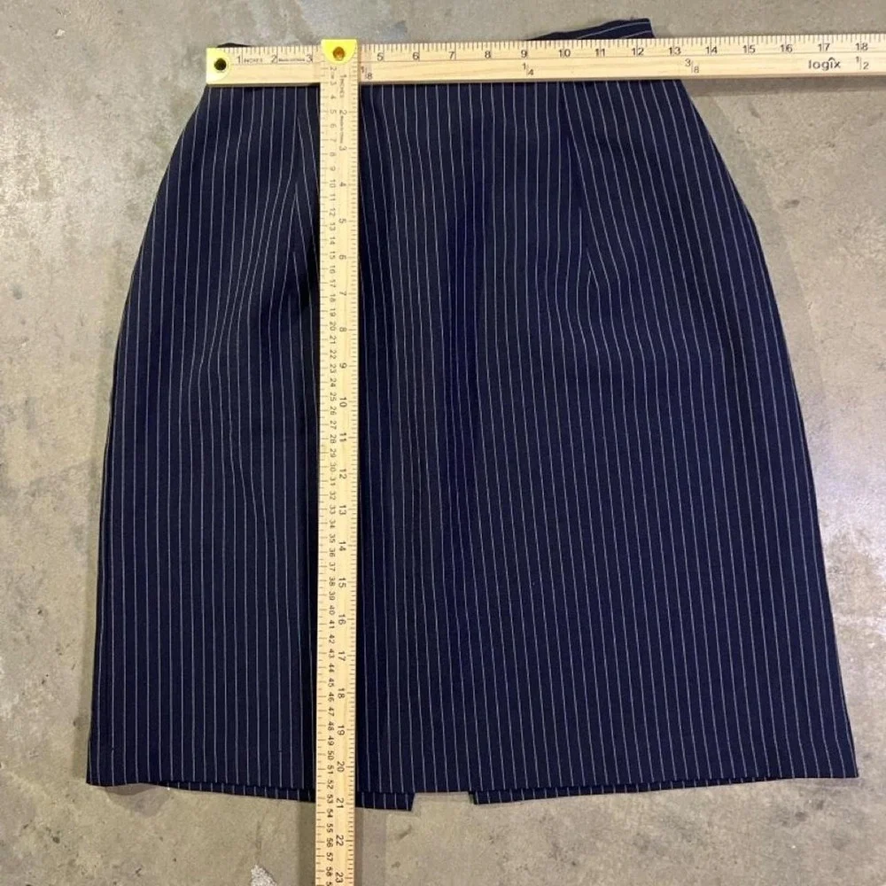 Vintage navy pinstripe skirt